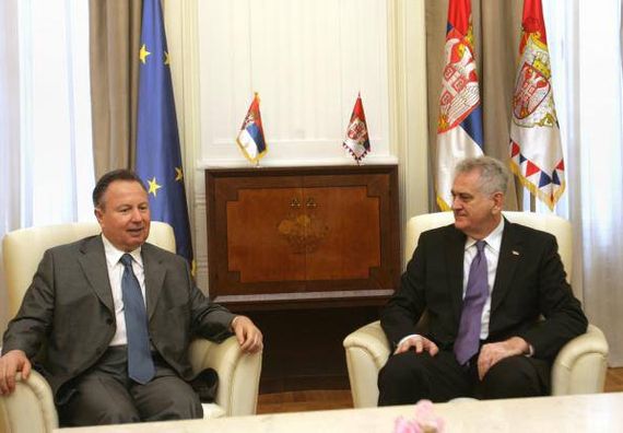 Beograd 6.6.2013. god. - Predsednici Srbije i Ukrajine Tomislav Nikolić i Viktor Janukovič potpisali više međudržavnih sporazuma
